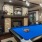 a pool table in a room